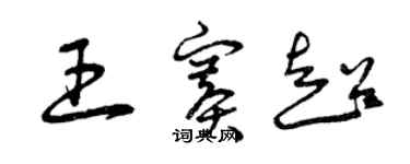 曾庆福王赛超草书个性签名怎么写