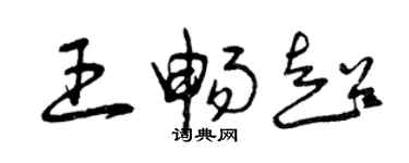 曾庆福王畅超草书个性签名怎么写