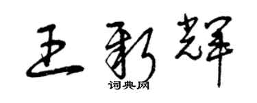 曾庆福王新辉草书个性签名怎么写
