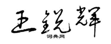 曾庆福王锐辉草书个性签名怎么写