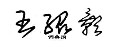 朱锡荣王绍影草书个性签名怎么写