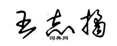 朱锡荣王志桔草书个性签名怎么写