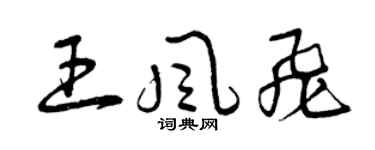 曾庆福王风飞草书个性签名怎么写