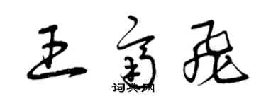 曾庆福王齐飞草书个性签名怎么写
