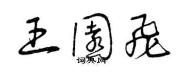 曾庆福王园飞草书个性签名怎么写