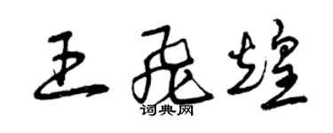 曾庆福王飞煌草书个性签名怎么写