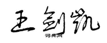 曾庆福王剑凯草书个性签名怎么写
