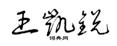 曾庆福王凯锐草书个性签名怎么写