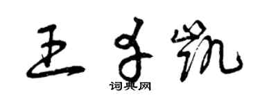 曾庆福王幸凯草书个性签名怎么写