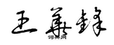 曾庆福王华锋草书个性签名怎么写