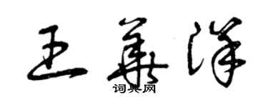 曾庆福王华洋草书个性签名怎么写