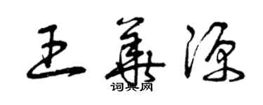 曾庆福王华源草书个性签名怎么写