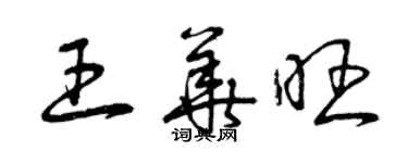 曾庆福王华旺草书个性签名怎么写
