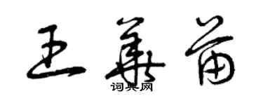 曾庆福王华苗草书个性签名怎么写