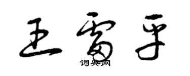 曾庆福王雷平草书个性签名怎么写
