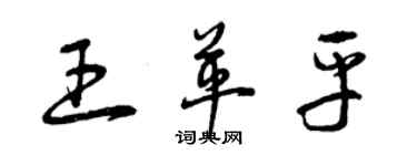 曾庆福王革平草书个性签名怎么写
