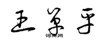 曾庆福王单平草书个性签名怎么写