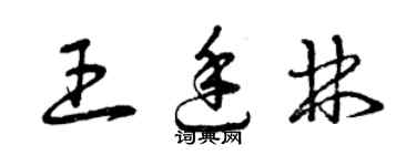 曾庆福王廷林草书个性签名怎么写