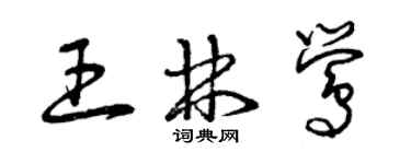 曾庆福王林莺草书个性签名怎么写