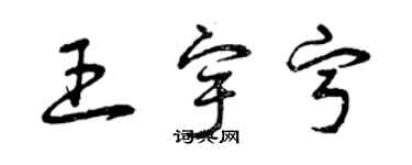 曾庆福王宇宁草书个性签名怎么写