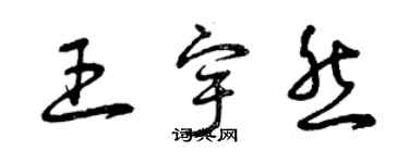 曾庆福王宇然草书个性签名怎么写