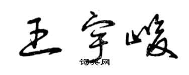 曾庆福王宇峻草书个性签名怎么写