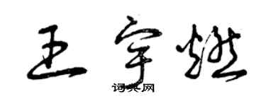 曾庆福王宇燃草书个性签名怎么写