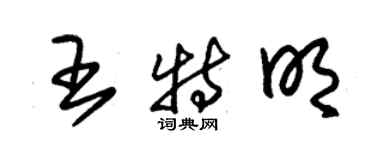 朱锡荣王特明草书个性签名怎么写