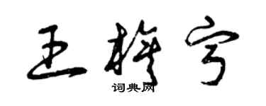 曾庆福王旗宁草书个性签名怎么写