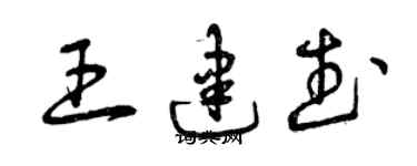 曾庆福王建武草书个性签名怎么写