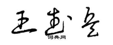曾庆福王武兵草书个性签名怎么写