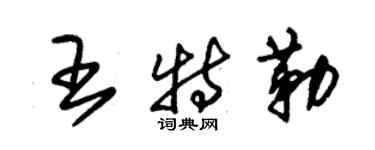 朱锡荣王特勒草书个性签名怎么写