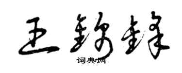曾庆福王锦锋草书个性签名怎么写