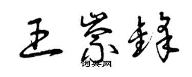曾庆福王崇锋草书个性签名怎么写