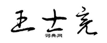 曾庆福王士亮草书个性签名怎么写