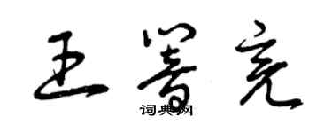 曾庆福王响亮草书个性签名怎么写