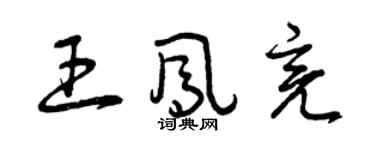 曾庆福王凤亮草书个性签名怎么写