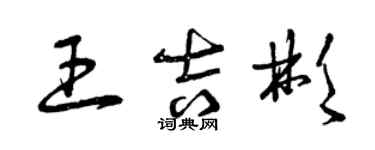 曾庆福王吉彬草书个性签名怎么写