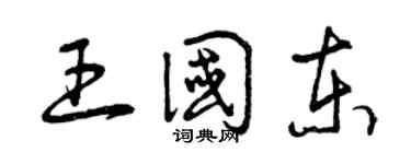 曾庆福王国东草书个性签名怎么写