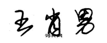朱锡荣王肖男草书个性签名怎么写