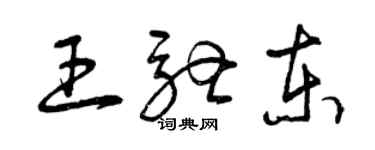 曾庆福王驰东草书个性签名怎么写