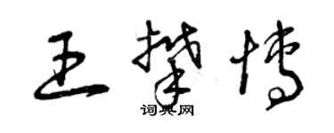 曾庆福王攀博草书个性签名怎么写