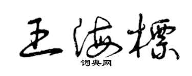 曾庆福王海标草书个性签名怎么写