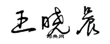 曾庆福王晓晨草书个性签名怎么写