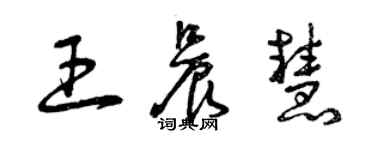 曾庆福王晨慧草书个性签名怎么写