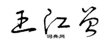 曾庆福王江曾草书个性签名怎么写