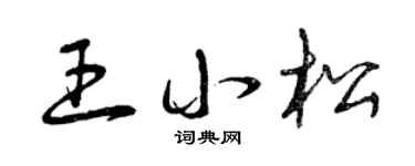 曾庆福王小松草书个性签名怎么写
