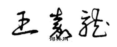 曾庆福王嘉龙草书个性签名怎么写