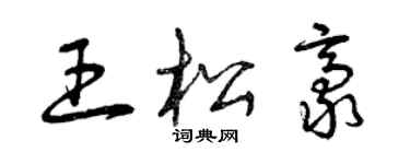 曾庆福王松豪草书个性签名怎么写