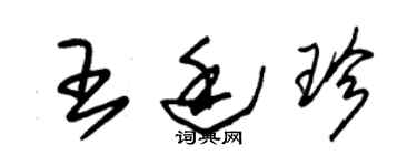 朱锡荣王廷珍草书个性签名怎么写